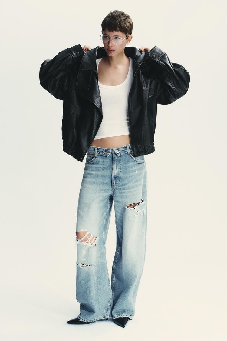 High Collar Leather Jacket