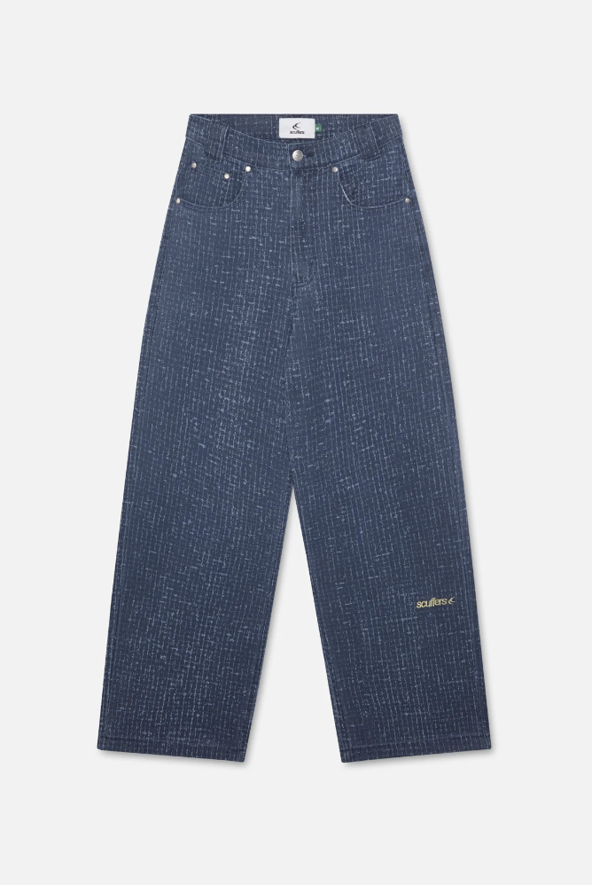 Navy Stitched Pants
