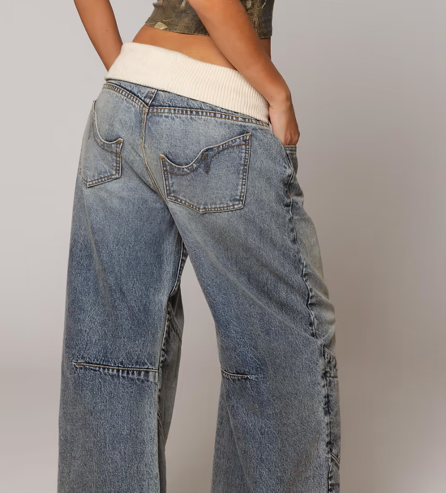 Chaise Fold Over Jeans